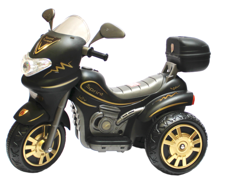 Moto Eletrica Biemme Sprint Turbo 12V com Capacete Preta Boy em