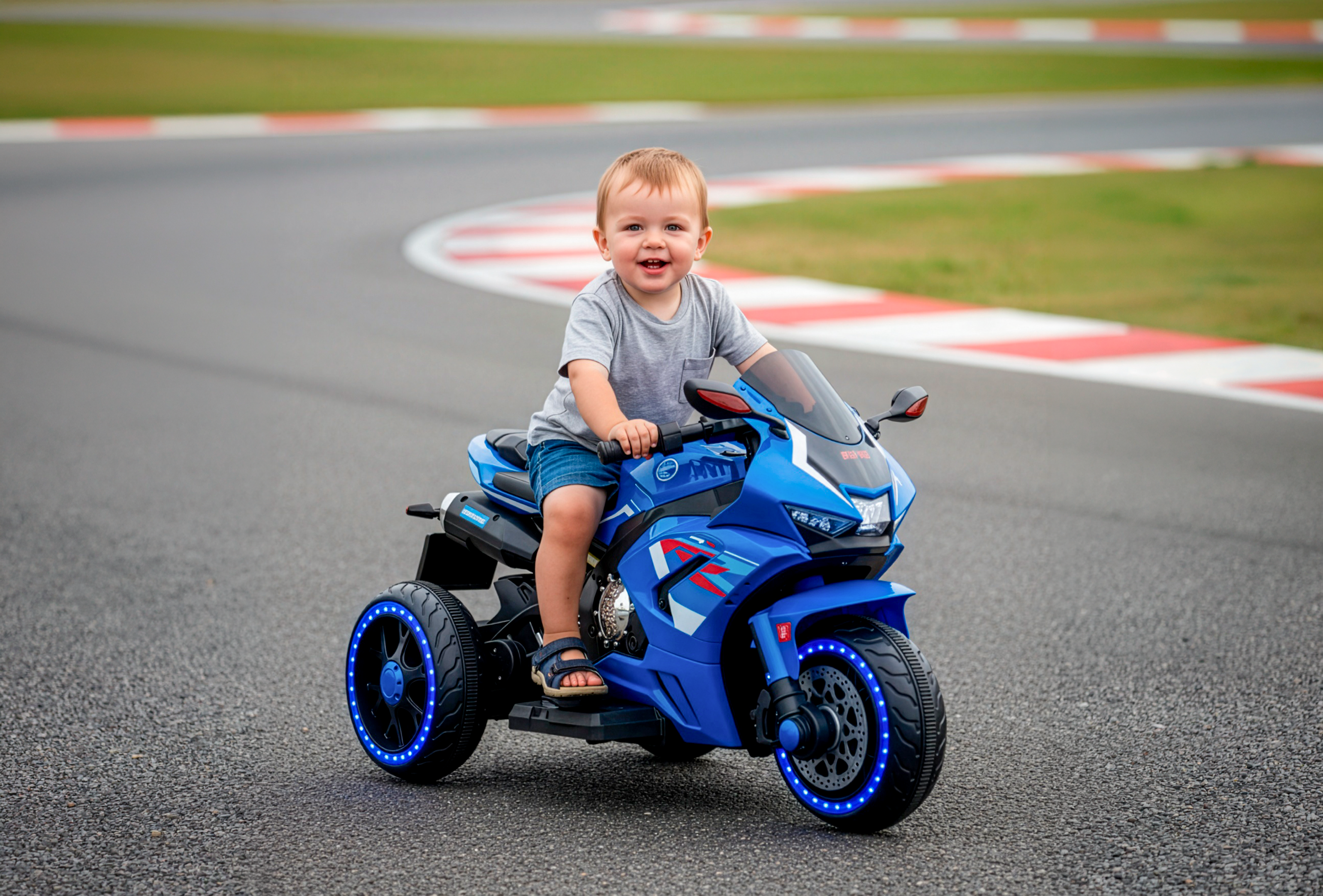 Moto Sport Trike Azul 12V